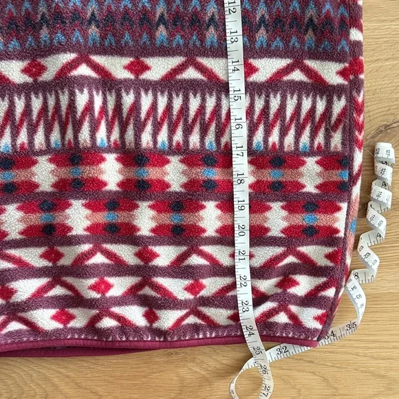 Patagonia Red Multi Patterned Fleece Quarter-Zip - Picture 6 of 7